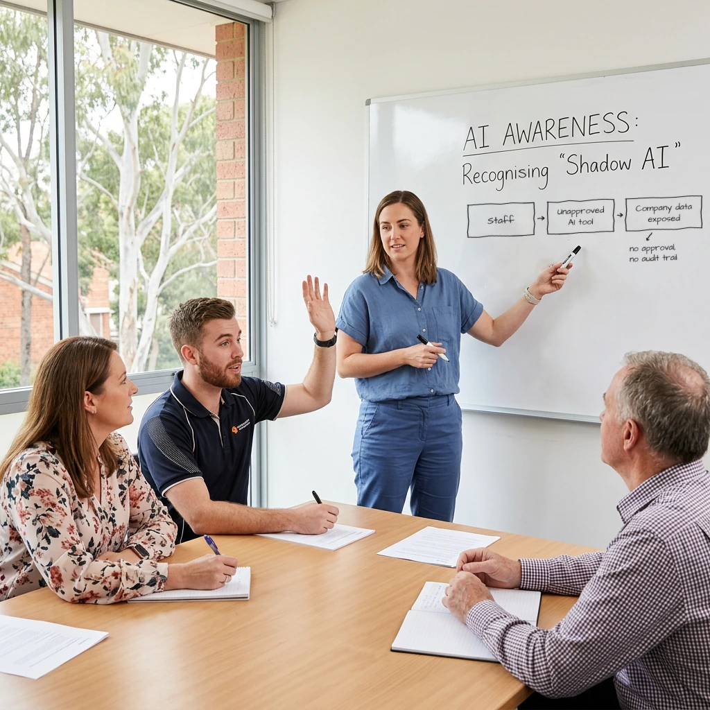 AI Awareness training in action. Recognising Shadow AI is a key element.
